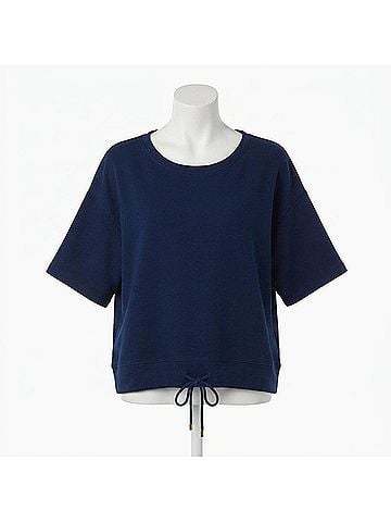 Helen Jon Short Sleeve Pullover Top in Navy (view 1)