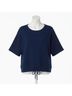 Helen Jon Solid Blue Short Sleeve Pullover Top in Navy Size XS - photo 1