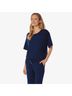 Helen Jon Solid Blue Short Sleeve Pullover Top in Navy Size XS - photo 3