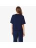 Helen Jon Solid Blue Short Sleeve Pullover Top in Navy Size XS - photo 4
