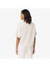 Helen Jon Solid White Short Sleeve Pullover Top in Stone Size L - photo 3