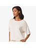 Helen Jon Solid White Short Sleeve Pullover Top in Stone Size L - photo 6