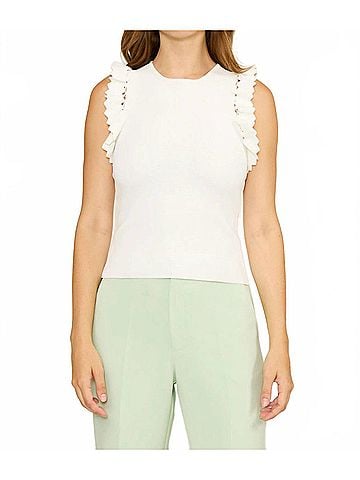 Lucy Paris Helene Tank Top in White (view 2)