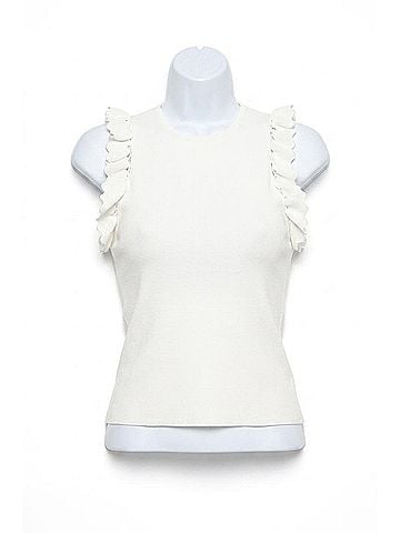 Lucy Paris Helene Tank Top in White (view 1)