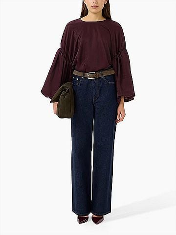 Gestuz Malloon Long Sleeve Blouse in Aronia (view 2)
