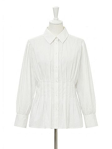 Oliphant Elizabeth Soft Peplum Silhouette Top in Cloud (view 1)