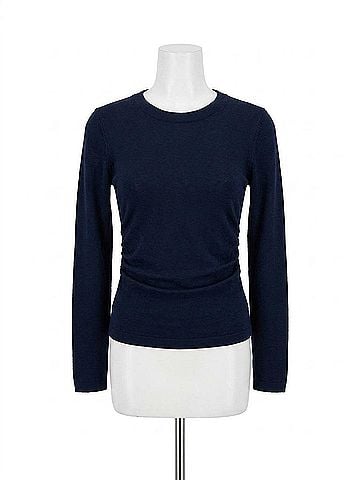 Fifteen Twenty Side Shirred Top in Navy (view 1)