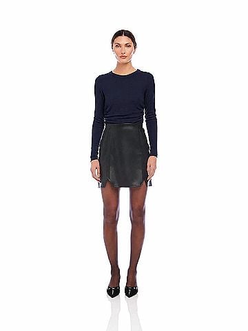 Fifteen Twenty Side Shirred Top in Navy (view 2)