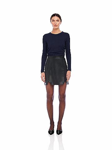 Fifteen Twenty Side Shirred Top in Navy (view 2)