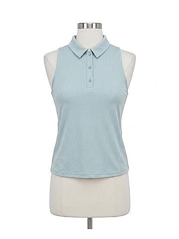 DKNY Court Racerback Polo Tank Top in Mineral (view 1)