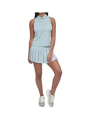 DKNY Court Racerback Polo Tank Top in Mineral (view 2)