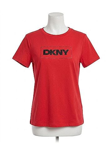 DKNY Women's Graphic T-Shirt in Red (view 1)