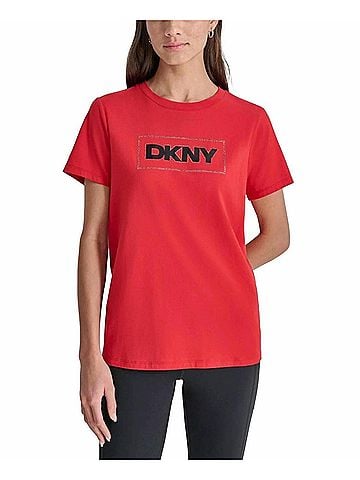 DKNY Women's Graphic T-Shirt in Red (view 2)