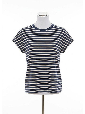 Joe's Jeans Bubble Crewneck Tee in Navy Stripe (view 1)