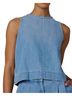 Joe's Jeans Solid Blue Denim Shell Top in Copious Size L - photo 3