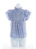 Oliphant Blue Pintuck Ruffle Top in Veranda Blue Size S - photo 1