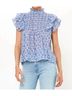 Oliphant Blue Pintuck Ruffle Top in Veranda Blue Size S - photo 2
