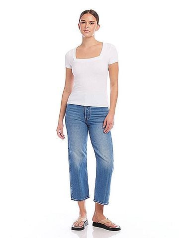 Fifteen Twenty Mindy Short Sleeve Tee in White (view 2)