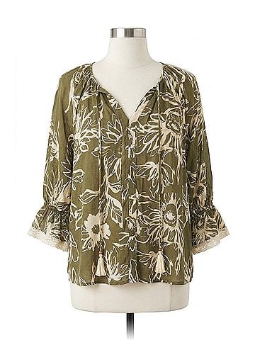 Oddi Floral Printed Blouse in Olive Multi (view 1)