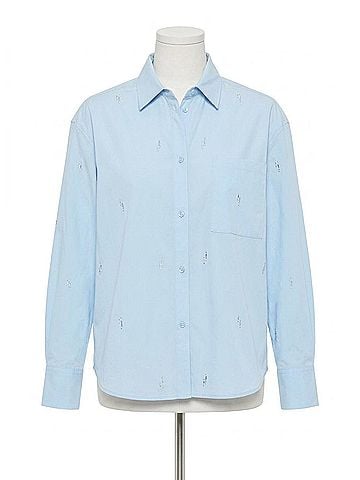 Lyssé Skye Crystal Embellished Shirt in Blue Bell (view 1)