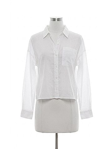 Dear John Adrianna Long Sleeve Button Shirt in White (view 1)