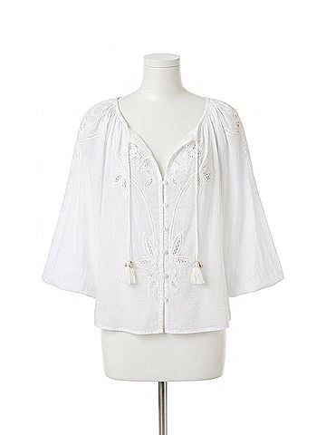 Cleobella Greta Blouse in Ivory (view 1)