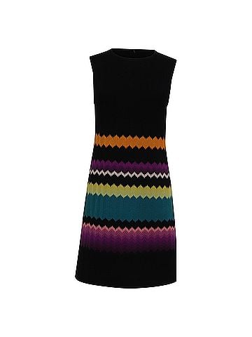Missoni Missoni Zig-Zag Patterned Mini Dress in Multicolor Viscose (view 1)