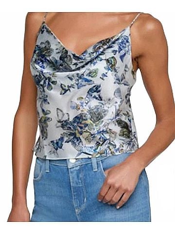 L'Agence Women's Calista Silk Camisole in White (view 2)
