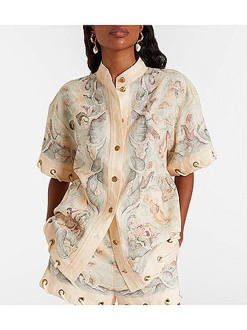 Zimmermann Rebellion Rope Shirt in Treasure Map (view 2)
