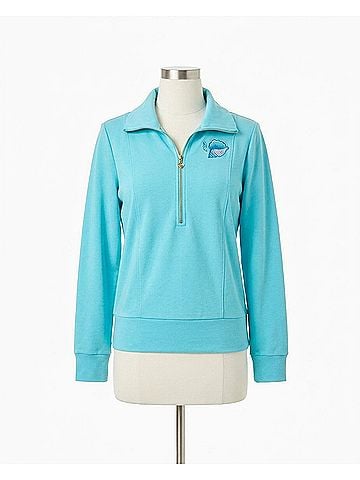 Lilly Pulitzer Eleni Pullover Top in Multi Florida Travel Poster Embroidery (view 1)