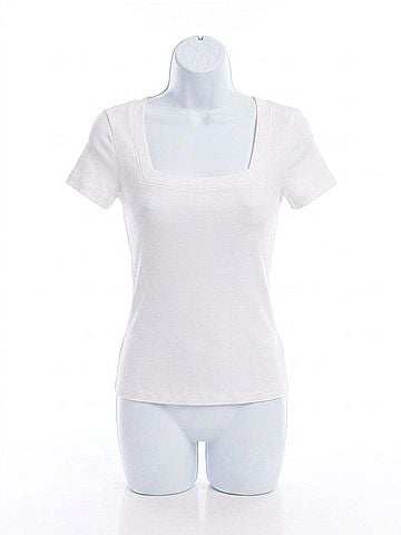 Fifteen Twenty Mindy Short Sleeve Tee in White (view 1)