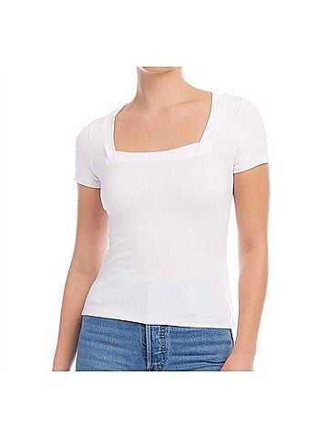 Fifteen Twenty Mindy Short Sleeve Tee in White (view 2)