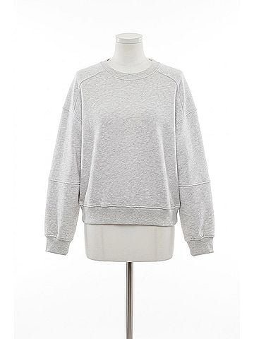 Humanoid Harper Organic Cotton Crewneck Sweatshirt in Birch Heather (view 1)