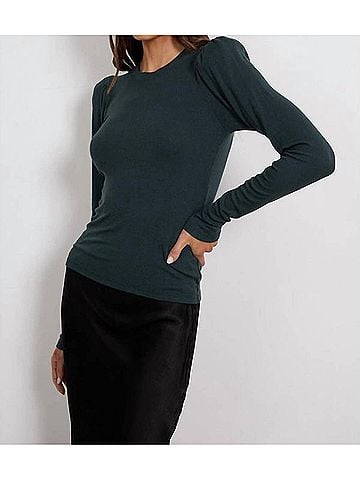 LA Made Kaleo Top in Pine Green (view 2)