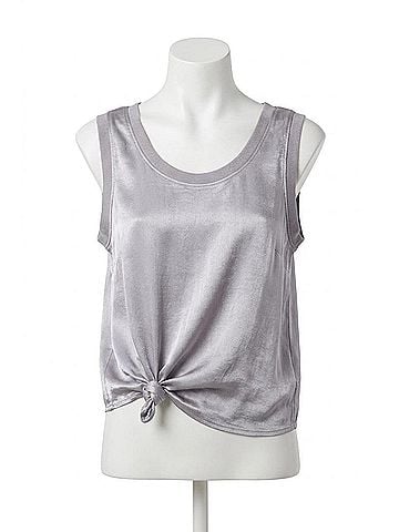 LA Made Silky You Tank Top in Chrome (view 1)