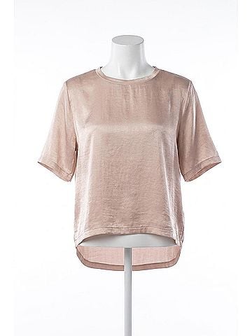 LA Made Nights In The City Silk Tee in Mocha (view 1)