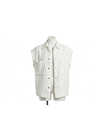 IRO Rua Sleeveless Jacket in White (view 1)