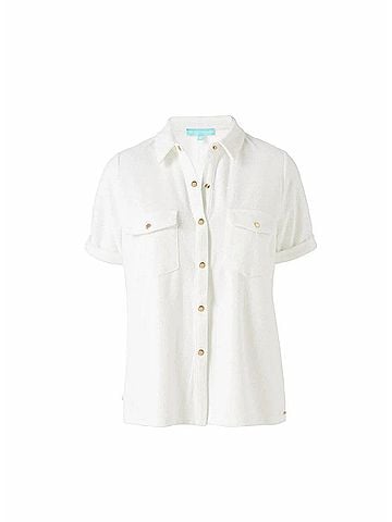 Melissa Odabash Women's Tori Shirt in White (view 1)