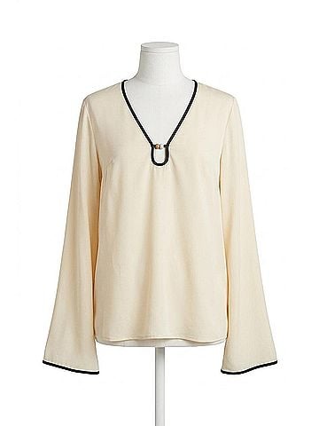 Sancia Lawton Top in Beige (view 1)