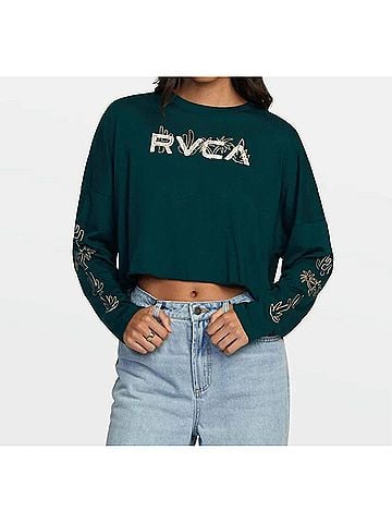 RVCA Cloud Long Sleeve Tee in Ponderosa Pine (view 2)