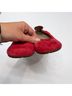 ABEO 100% Leather Solid Red Flats Size Narrow - photo 4