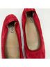 ABEO 100% Leather Solid Red Flats Size Narrow - photo 3