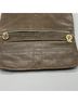 Tory Burch 100% Leather Solid Gray Brown Leather Clutch One size - photo 3