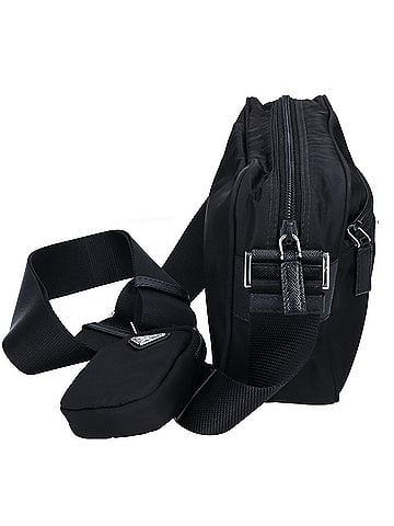 Prada PRADA (Prada) Excellent Condition 1BC167 Re-Nylon Shoulder Bag Black with Silver Hardware Women's (view 2)