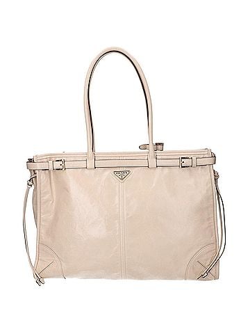 Prada PRADA 1BA439 Bonnie Extra Large Nappa Leather Handbag with Strap - Travertine Women's (view 1)