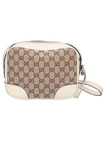 Gucci GUCCI 449413 GG Canvas Shoulder Bag - Ivory (Women's) (view 1)