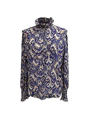 Isabel Marant Isabel Marant Etoile Printed Turtleneck Blouse in Multicolor Silk (view 1)