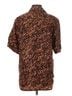 Sandro Animal Print Brown Sandro Short Sleeve Button Down Shirt Size S - photo 2