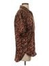 Sandro Animal Print Brown Sandro Short Sleeve Button Down Shirt Size S - photo 3