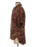 Sandro Animal Print Brown Sandro Short Sleeve Button Down Shirt Size S - photo 4